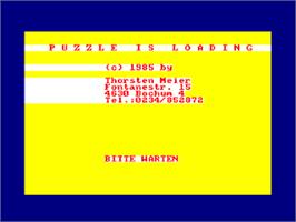 Title screen of Puzzle on the Amstrad CPC.