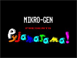 Title screen of Pyjamarama on the Amstrad CPC.