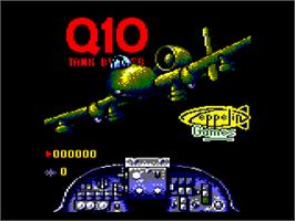 Title screen of Q10 Tankbuster on the Amstrad CPC.