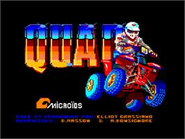 Title screen of Quad on the Amstrad CPC.