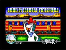 Title screen of Quick Draw McGraw on the Amstrad CPC.