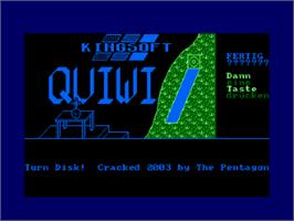 Title screen of Quiwi on the Amstrad CPC.
