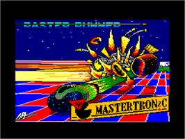 Title screen of Raster Runner on the Amstrad CPC.