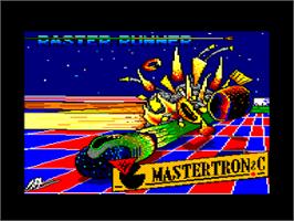 Title screen of Raster Runner on the Amstrad CPC.
