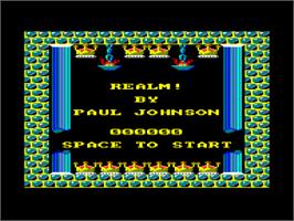 Title screen of Realm on the Amstrad CPC.