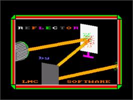 Title screen of Reflector on the Amstrad CPC.