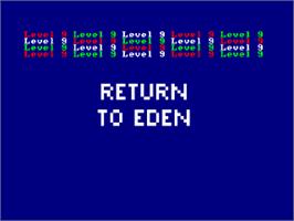Title screen of Return to Eden on the Amstrad CPC.
