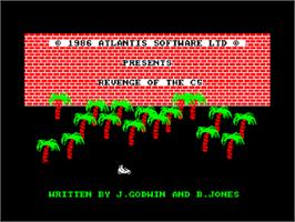 Title screen of Revenge Of The C5 on the Amstrad CPC.