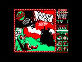 Title screen of Robin Hood: Legend Quest on the Amstrad CPC.
