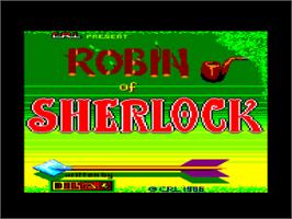 Title screen of Robin Of Sherlock on the Amstrad CPC.