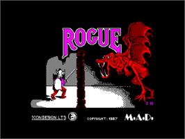 Title screen of Rogue on the Amstrad CPC.