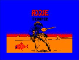 Title screen of Rogue Trooper on the Amstrad CPC.