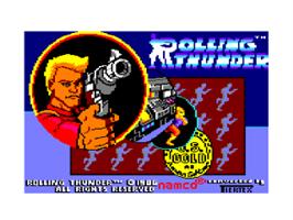 Title screen of Rolling Thunder on the Amstrad CPC.