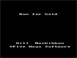 Title screen of Run For Gold on the Amstrad CPC.