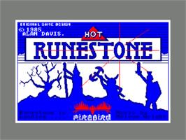 Title screen of Runestone on the Amstrad CPC.