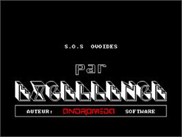 Title screen of S.O.S. Ovoides on the Amstrad CPC.