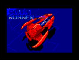 Title screen of S.T.U.N. Runner on the Amstrad CPC.