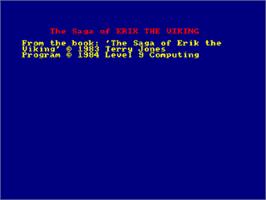 Title screen of Saga Of Erik The Viking, The on the Amstrad CPC.