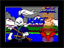 Title screen of Samurai Warrior - The Battles of.... Usagi Yojimbo on the Amstrad CPC.