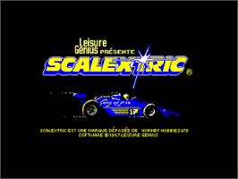 Title screen of Scalextric on the Amstrad CPC.