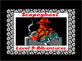 Title screen of Scapeghost on the Amstrad CPC.