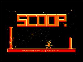 Title screen of Scoop on the Amstrad CPC.