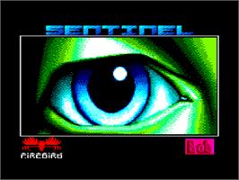 Title screen of Sentinel, The on the Amstrad CPC.