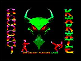 Title screen of Shanghai Karate on the Amstrad CPC.