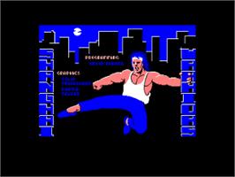 Title screen of Shanghai Warriors on the Amstrad CPC.