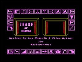 Title screen of Shard Of Inovar on the Amstrad CPC.