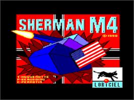 Title screen of Sherman M4 on the Amstrad CPC.