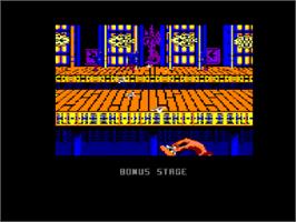 Title screen of Shinobi on the Amstrad CPC.