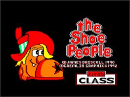 Title screen of Shoe People, The on the Amstrad CPC.