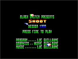Title screen of Shoot on the Amstrad CPC.
