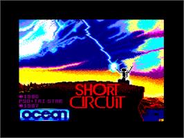 Title screen of Short Circuit on the Amstrad CPC.