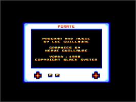 Title screen of Sid Meier's Pirates on the Amstrad CPC.