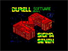 Title screen of Sigma 7 on the Amstrad CPC.