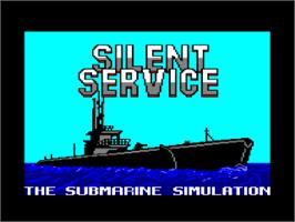Title screen of Silent Service: The Submarine Simulation on the Amstrad CPC.
