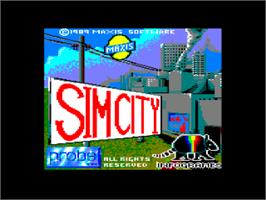 Title screen of Sim City on the Amstrad CPC.