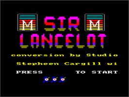 Title screen of Sir Lancelot on the Amstrad CPC.