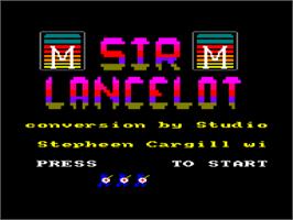 Title screen of Sir Lancelot on the Amstrad CPC.