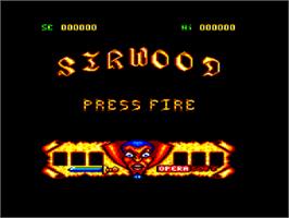Title screen of Sirwood on the Amstrad CPC.