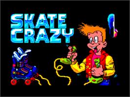 Title screen of Skate Crazy on the Amstrad CPC.