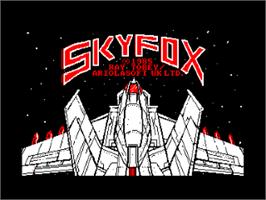 Title screen of Sky Fox on the Amstrad CPC.