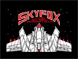 Title screen of Skyfox on the Amstrad CPC.