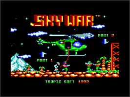 Title screen of Skywar on the Amstrad CPC.