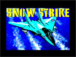 Title screen of Snow Strike on the Amstrad CPC.