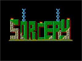 Title screen of Sorcery on the Amstrad CPC.