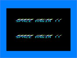 Title screen of Space Mania on the Amstrad CPC.