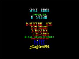 Title screen of Space Rider Jet Pack Co. on the Amstrad CPC.
